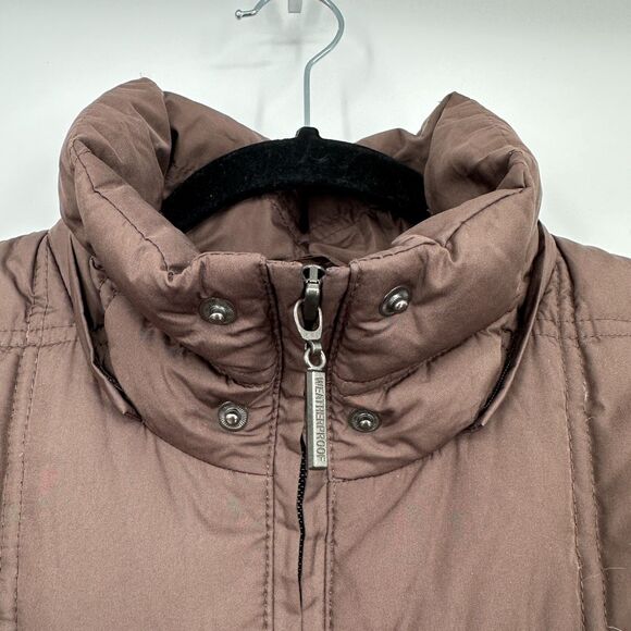 Weatherproof Garment Co Womens Down Parka Puffer Jacket Coat Size M Brown Long - Picture 7 of 12